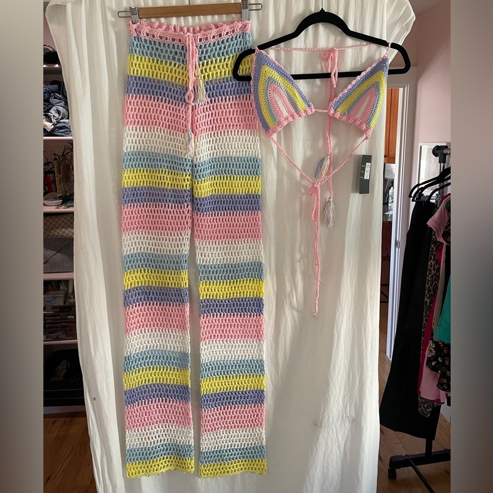 Dolls Kill 🌈 Crochet Rave Set